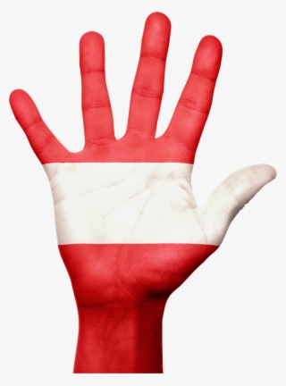 Austria Flag Hand National Fingers 987040 - Austria Flag Hand