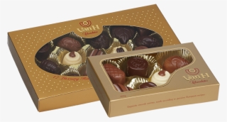 Gold Transparent Gift Boxes - Chocolate Truffle