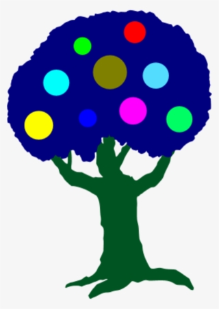 Tree With Colorful Circles Fruit - Fruit Of The Holy Spirit