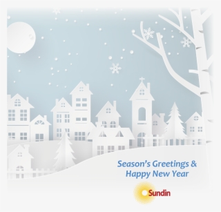 That Was Our Goal With This Year's Holiday Card - Winter Snow Urban Countryside Landscape City Village