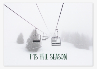 Chairlift Holiday Greeting Card - Cable Car