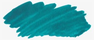 28 Turquoise Paint Brush Stroke - Wood