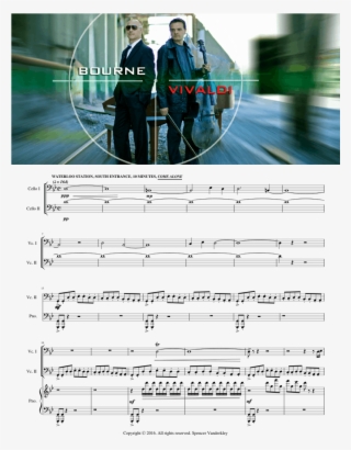 Bourne Soundtrack // Vivaldi's Double Cello Concerto - Sheet Music