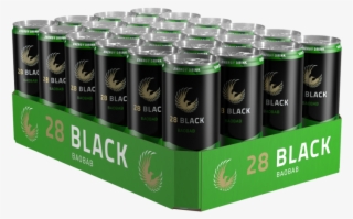 28 Black Baobab Energy Drink 24er Tray Dose - Beer Bottle