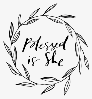 Bis Wreath Logo - Blessed Is She
