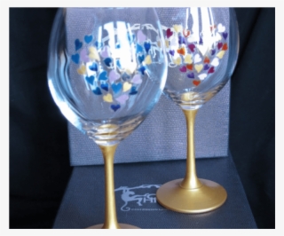 Transparent Glass Painting - Wine Glass