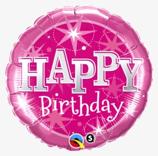 18" Happy Birthday Pink Sparkle Balloons All American - Circle