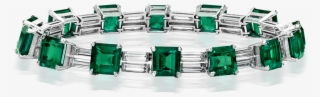 Emerald And Diamond Bracelet - Emerald Bracelet Png