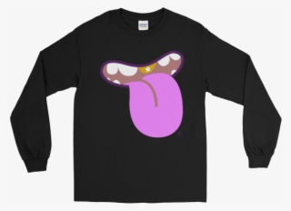 Tongue Owt Long Sleeve T-shirt - Halloween Cat T Shirts