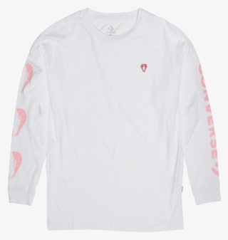 Converse X Shrimps Womens Long Sleeve T-shirt White - Active Shirt