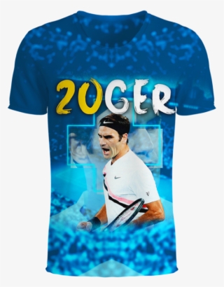 Roger Federer Tennis 3d T-shirt - Active Shirt