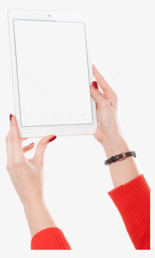 Free Png Girl Hand Holding White Tablet Png Images - Girl Hand Holding Png