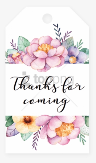 Free Png Watercolor Flower Frame Png Image With Transparent - Thank You Card With Flowers