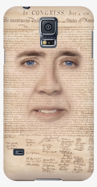Nicolas Cage With Declaration Of Independence Phone - Mobile Phone