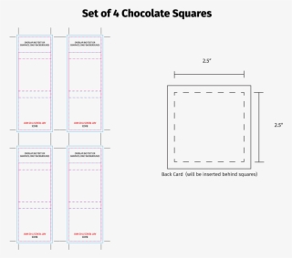 Artwork Layout 4-piece Chocolate Squares - Diagram