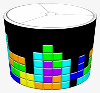 Tetris Black Lampshade - Circle