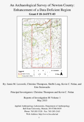 An Archaeological Survey Of Newton County - Diagram