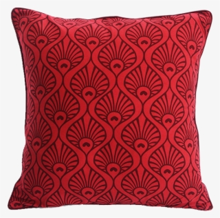 Peacock Wave Red Maroon Cushion Cover, Med/large - Cushion