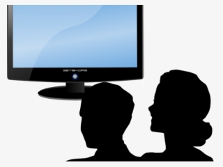 Silhouette Clipart Computer - Mother And Adult Son Silhouette
