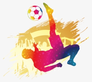 Football Player Silhouette Royalty-free - Silhouette Soccer Kick Clipart