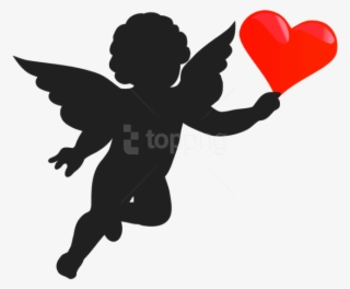 Free Png Download Cupid With Heart Silhouette Png Images - Cupid Silhouette Clip Art