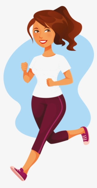 Fat Clipart Slim Person - People Running Clipart Female