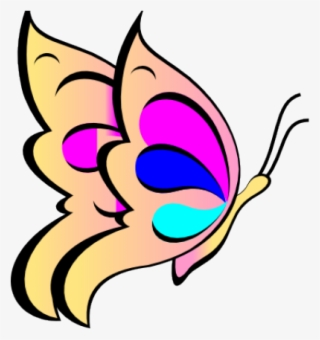 Rainbow Butterfly Clipart Flying Butterfly - Butterfly Clip Art
