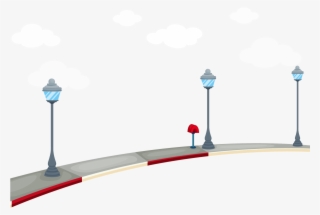 Street Light Clipart Streat - Road And Street Lights Png