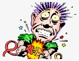 Shocking Clipart Electric Bill - Man Electric Shock Png