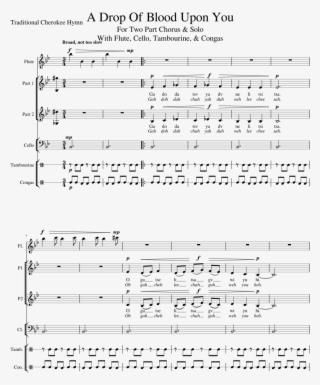 A Drop Of Blood Upon You Sheet Music For Flute, Voice, - Sheet Music