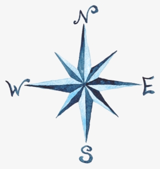 Compass Rose Png - Watercolor Compass Png