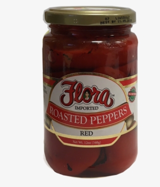 Roasted Red Peppers 12oz - Flora Pepper Hulls