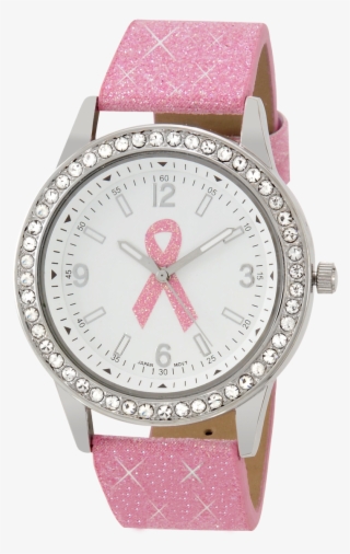 Breast Cancer Awareness Glitter Watch - Aim Mia