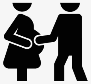 Silhouette Clipart Couple - Pregnancy