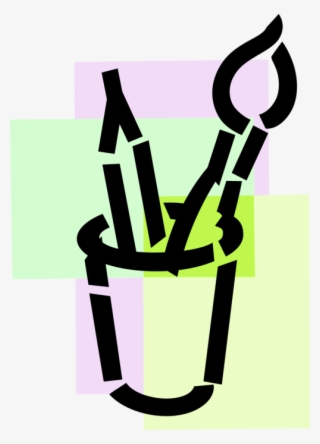 Vector Illustration Of Visual Arts Artist's Paintbrush