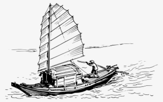 Sailboats Vector Graphics - Sampan Boat