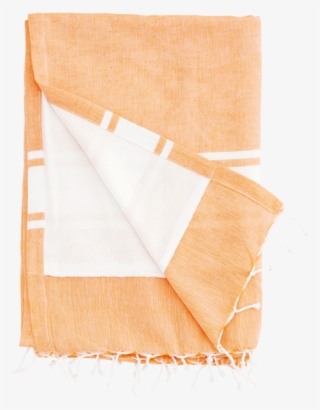 Orange Towel With A White Stripe - Paper