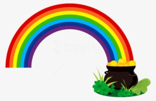 Free Png St Patrick Pot Of Gold Png Images Transparent - Rainbow St Patricks Day Clipart