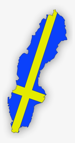 Rebel Flag Clip Art, Vector Rebel Flag - Sweden Flag On Map