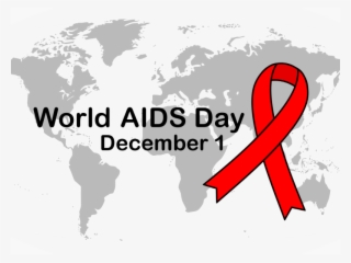 World Aids Day - Blue Map Of World