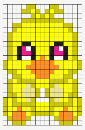 Withered chica plush pixel art