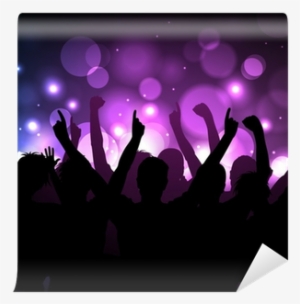 Cheering Crowd At A Concert Or In A Club Wall Mural - Crowd Background