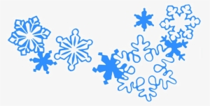 Blue Snowflakes Png Background Image - Line Of Snowflakes Png