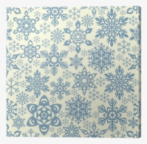 Seamless Snowflakes Background Canvas Print • Pixers® - Stock Illustration