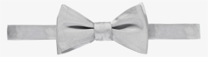 Silver Grey Silk Bow Tie - Silk Bow Tie Self-tie