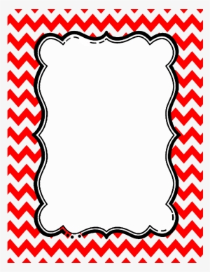Red - Red And Black Chevron Border