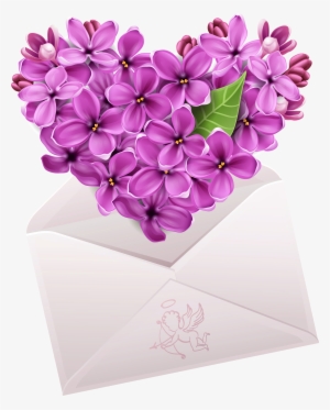 Purple Flower Clipart Valentine Flower - Cuore Di Anna Buon Pomeriggio
