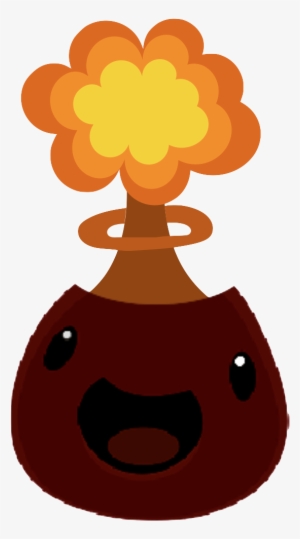 Volcano Slime With A Mushroom Cloud - Cartoon