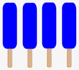 4 Dark Blue Single Popsicle Clip Art - Blue Popsicle Clipart