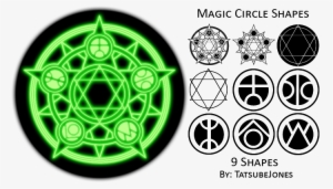 Magic Circle Shape Set By Tatsubejones On Deviantart - Magic Circle Green Png